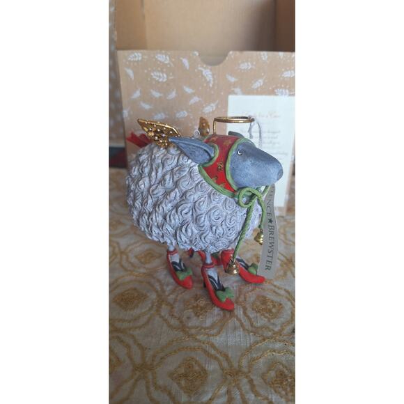 Vintage Patience Brewster Krinkles LLS Blanch White Sheep Christmas Ornament Lrg - Picture 1 of 6